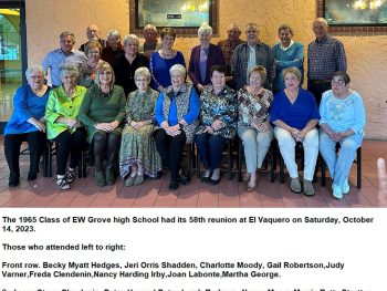 58th Reunion of the Grove Class of 1965